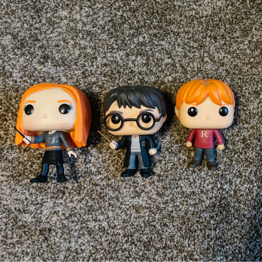 Lot of 3 Harry Potter Funko Pop figures- Ginny, Harry, Ron